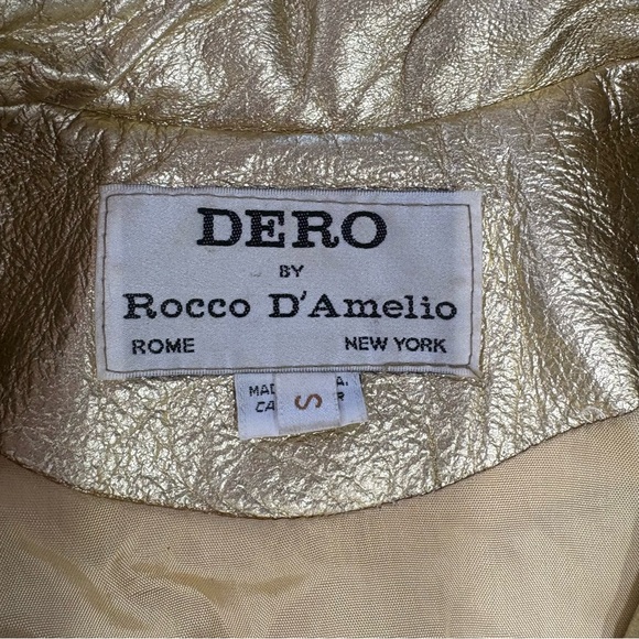 Rocco D’Amelio Vintage Gold Metallic Blazer - Picture 6 of 7